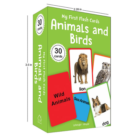 My First Flash Cards: Animals And Birds: 30 Early Learning Flash Cards For Kids - Retail Maharaj