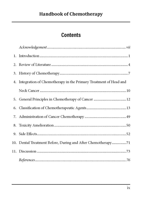 Handbook of Chemotherapy (First Edition, 2024) - Retail Maharaj