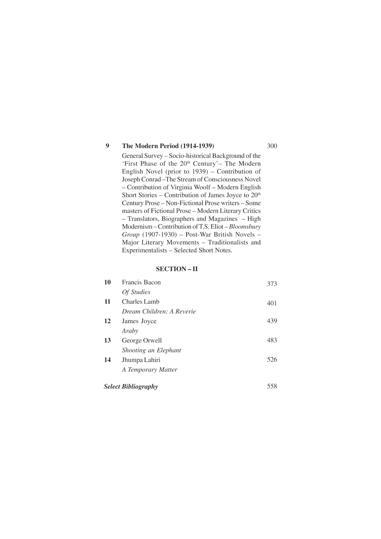 A Reading of English Prose: Elizabethan to Modern (Text with Criticism) [DSC- 2 Sem-II,C.U} (English Version)
