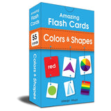 Amazing Flash Cards Colors & Shapes: Early Development of Preschool Toddler (55 Cards) - Retail Maharaj