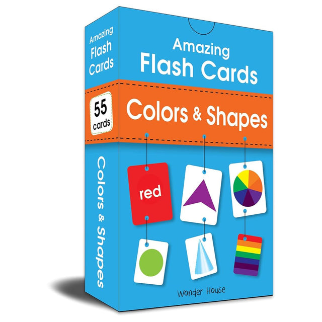 Amazing Flash Cards Colors & Shapes: Early Development of Preschool Toddler (55 Cards) - Retail Maharaj