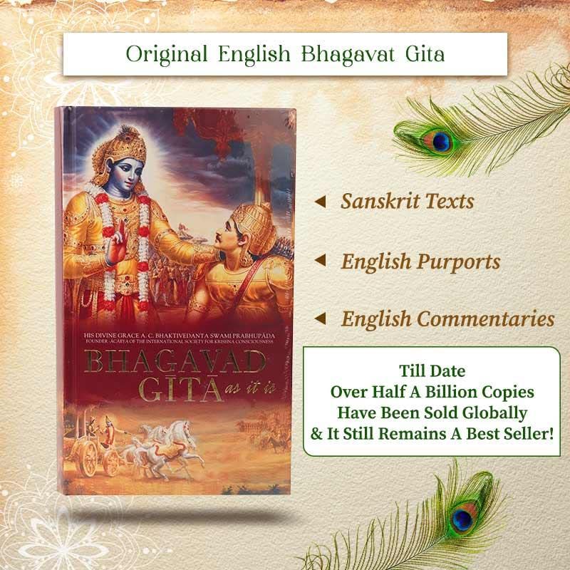 ISKCON Bhagavad Gita As It Is in English Language by A.C.Bhaktivedanta Swami Prabhupada from Bhaktivedanta Book Trust Original translated form - Retail Maharaj