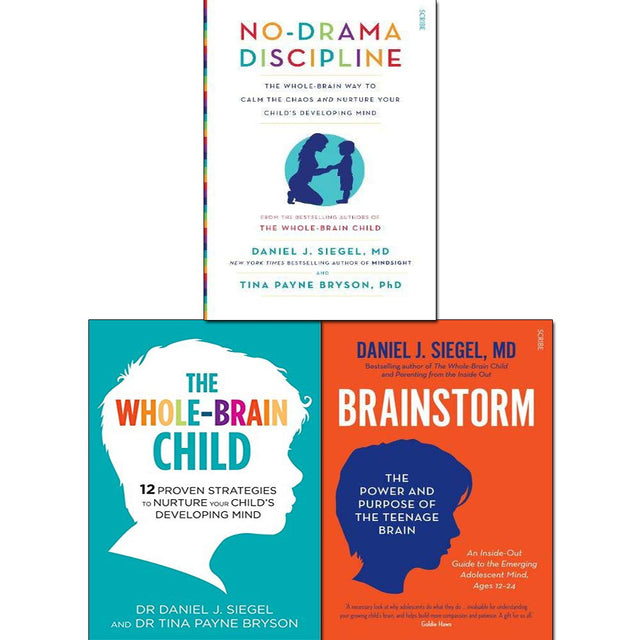 Whole-Brain Child, No-Drama Discipline and Brainstorm 3 Books Collection Set - Retail Maharaj