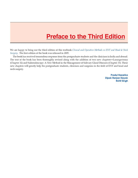 Clinical And Operative Methods In Ent And Head And Neck Surgery A Systematic Approach 3Ed (Hb 2024) - Retail Maharaj