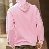 Winwinus Men's Pullover Casual Solid Drawstring Pockets Hoodie Sweatshirts Pink L - Retail Maharaj