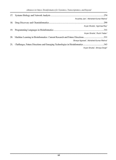 Advances in Omics: Bioinformatics for Genomics, Transcriptomics, and Beyond for the Bioinformatics and Computational Biology Students and Researchers - Retail Maharaj