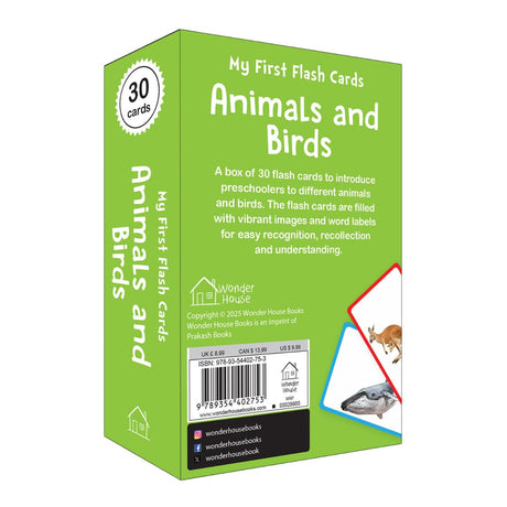 My First Flash Cards: Animals And Birds: 30 Early Learning Flash Cards For Kids - Retail Maharaj