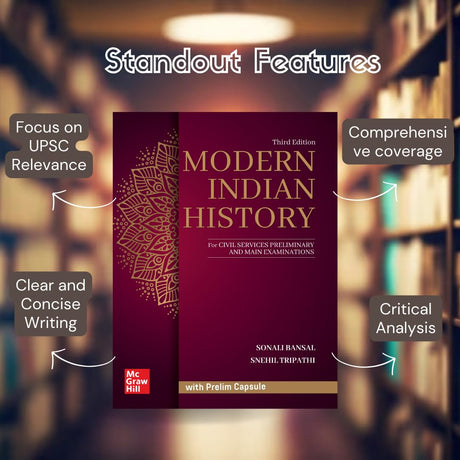 Modern Indian History, 3e for UPSC 2026 by Snehil Tripathi & Sonali Bansal | Chapterwise Solved Previous Years' Questions (PYQs) upto 2023 | Quick revision capsules | Practice papers for Pre & Mains - Retail Maharaj