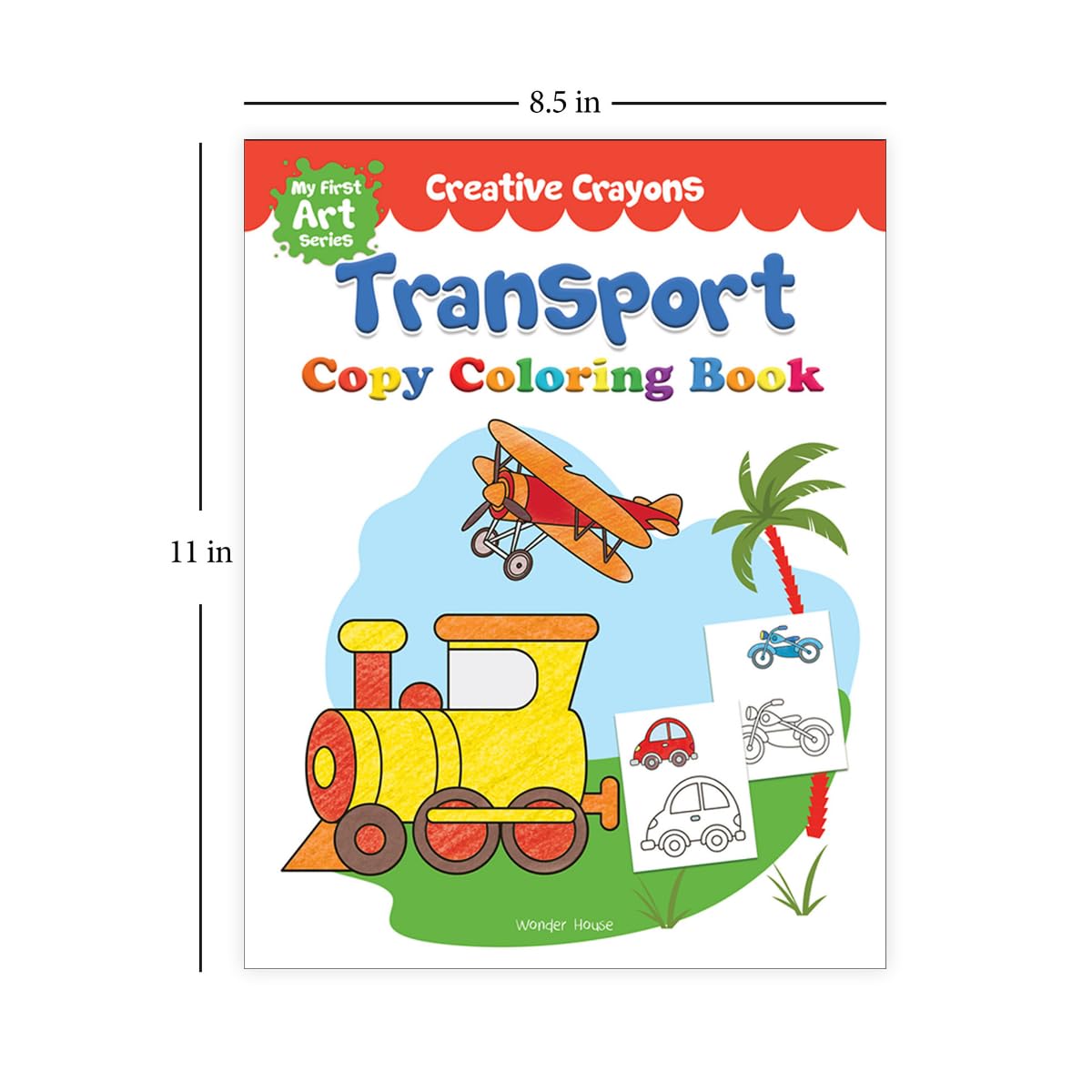 Colouring Book of Transport (Cars, Trains, Airplane and more): Creative Crayons Series - Crayon Copy Colour Books - Retail Maharaj