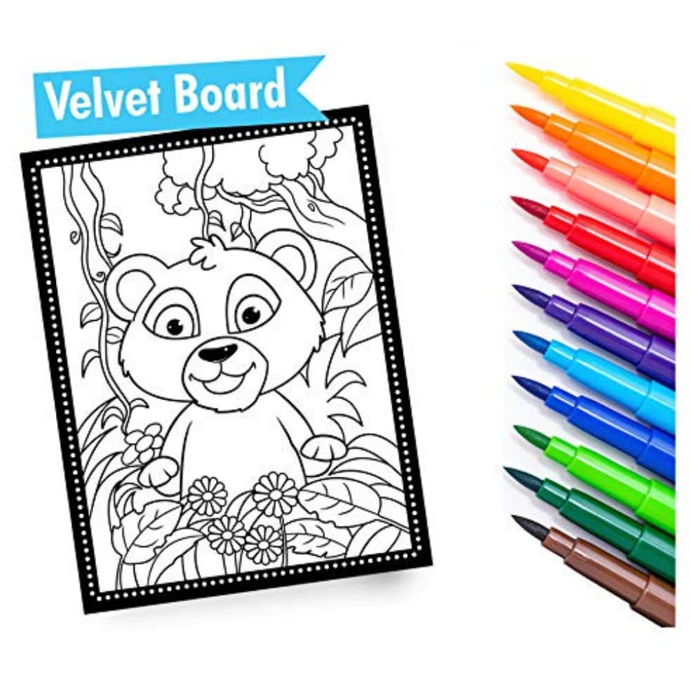 Hello Friend Elephant Little Pal Colouring Book for Early Learning Age Kids (3-D Velvet Pad) - Retail Maharaj