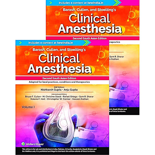 Barash, Cullen and Stoelting's Clinical Anesthesia, (Vol 2 Set), 2nd South Asian ed - Retail Maharaj