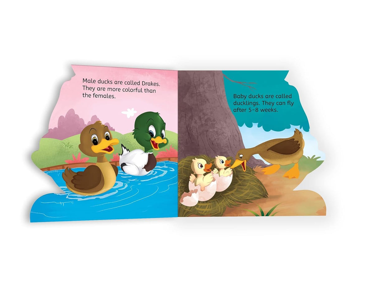 My First Shaped Board book - Duck, Die-Cut Animals, Picture Book for Children - Retail Maharaj