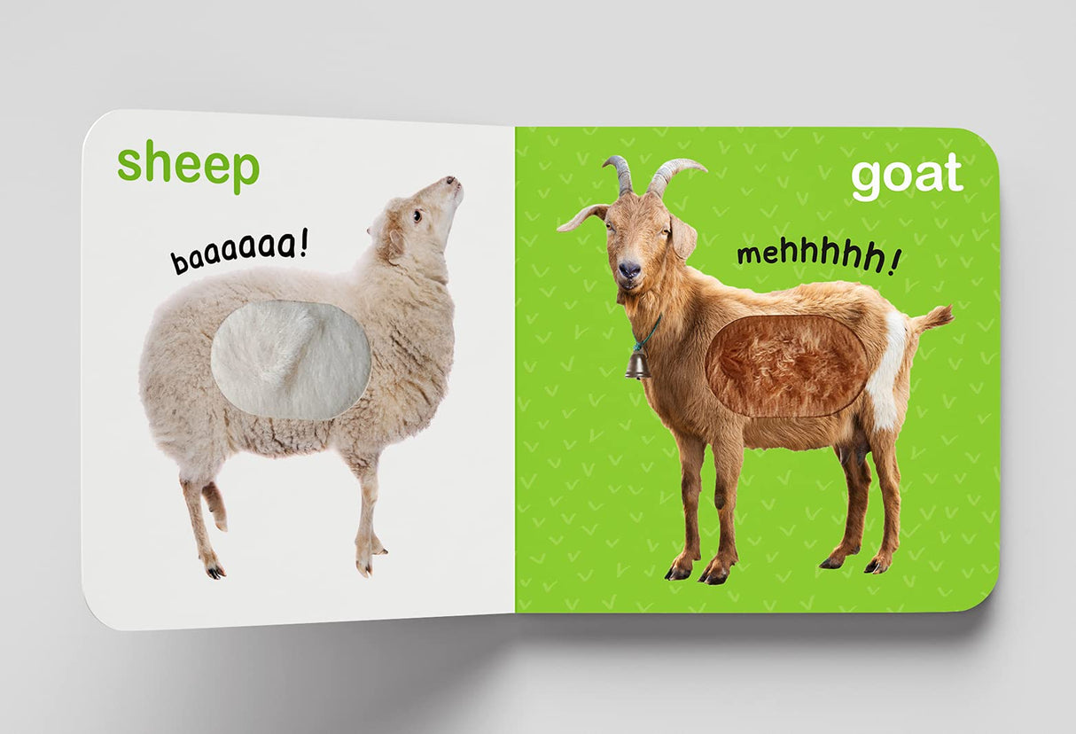 My First Book of Touch And Feel - Pet And Farm Animals : Touch And Feel Board Book For CHildren - Retail Maharaj