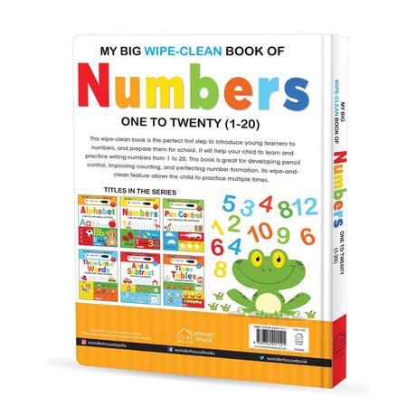My Big Wipe And Clean Book of Numbers for Kids : 1 to 20 - Retail Maharaj