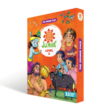 Amar Chitra Katha Junior Pack Level 02 |Early Reader's Volume 2 | Illustrated Stories for Beginners | Easy-to-Read Comic Book Set for Kids 4+ - Retail Maharaj