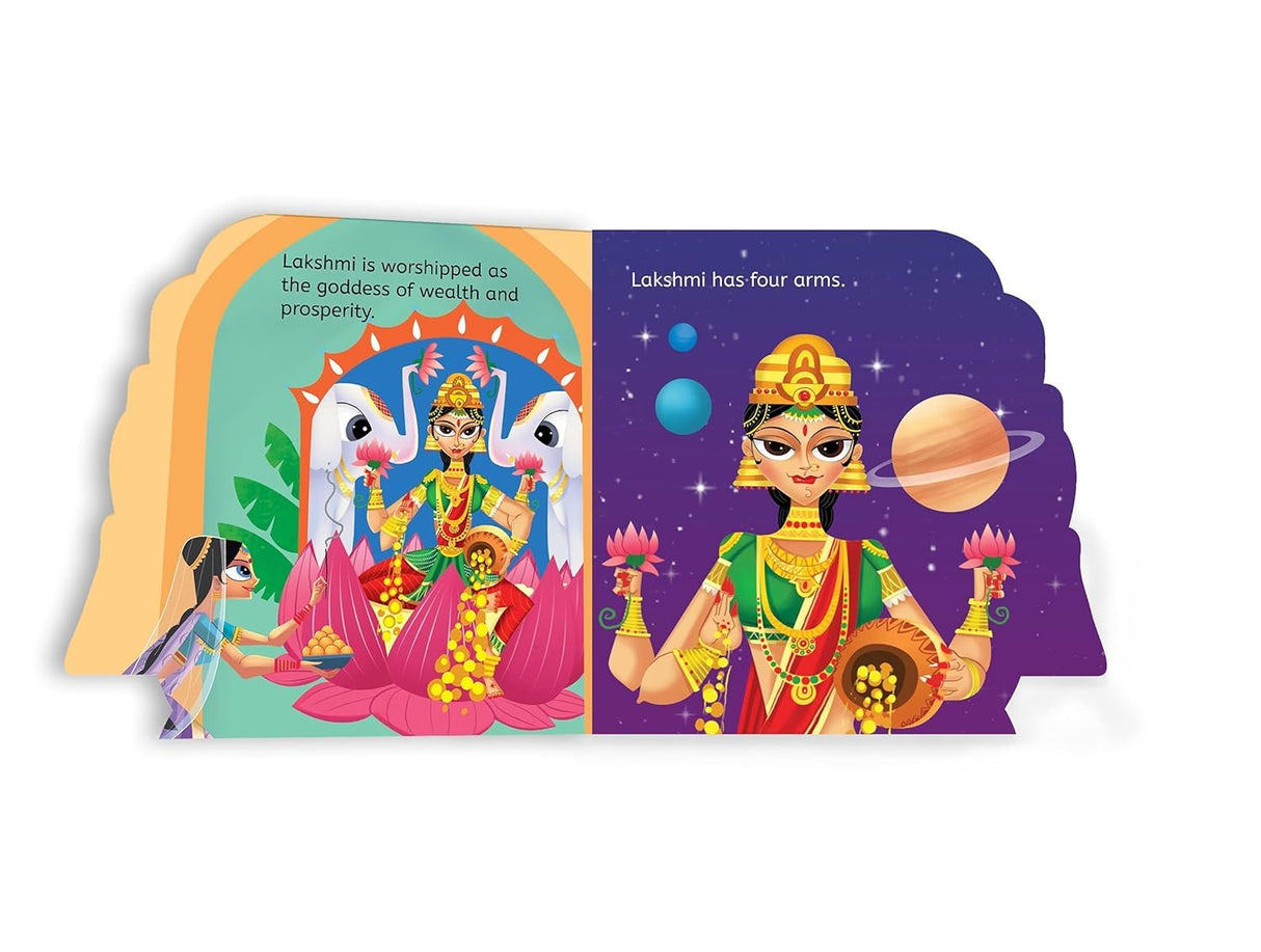 My First Shaped Board Book: Illustrated Goddess Laxmi Hindu Mythology Picture Book for Kids Age 2+ (Indian Gods and Goddesses) - Retail Maharaj