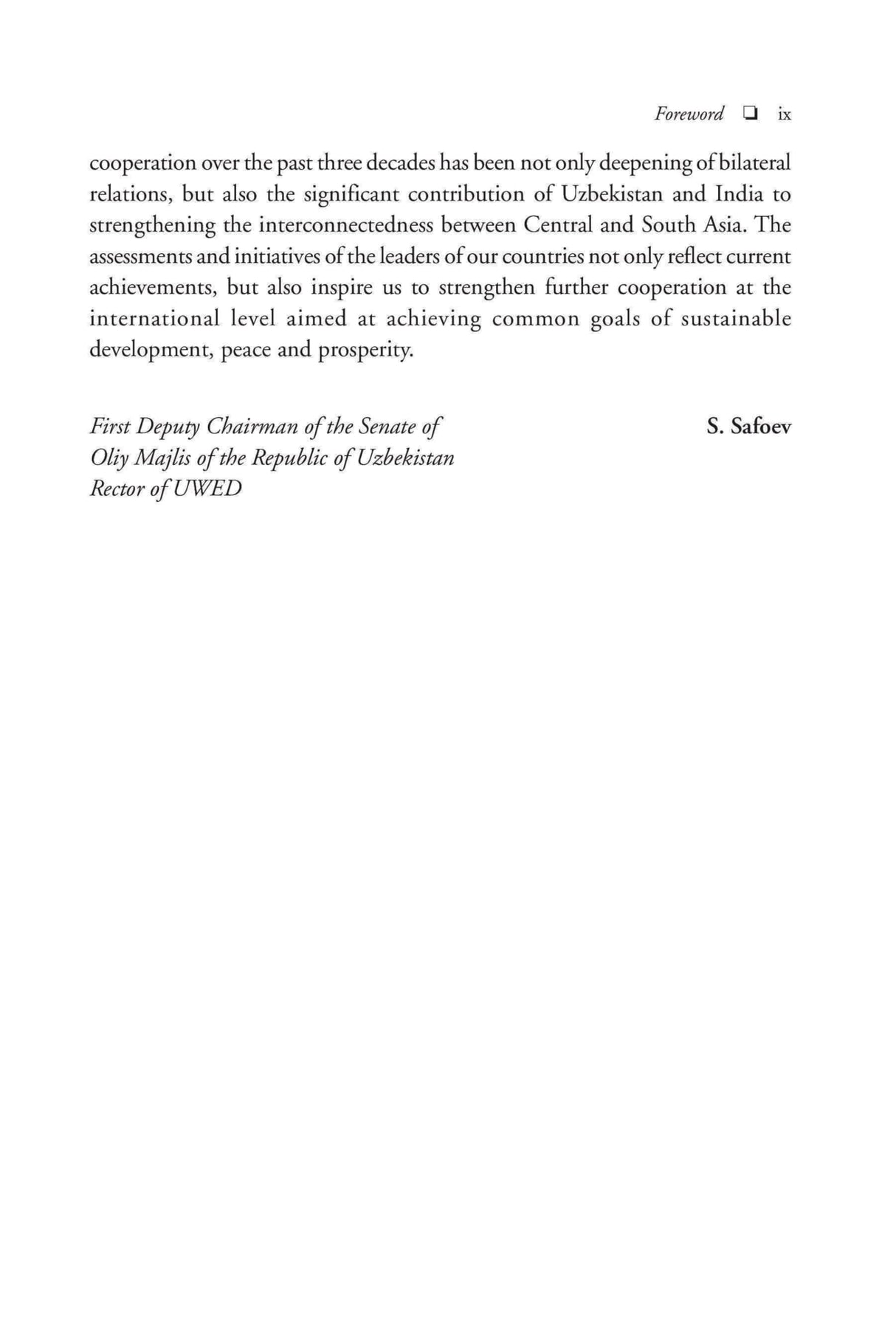 India - Uzbekistan: Perspectives on Connectivity between South and Central Asia - Retail Maharaj