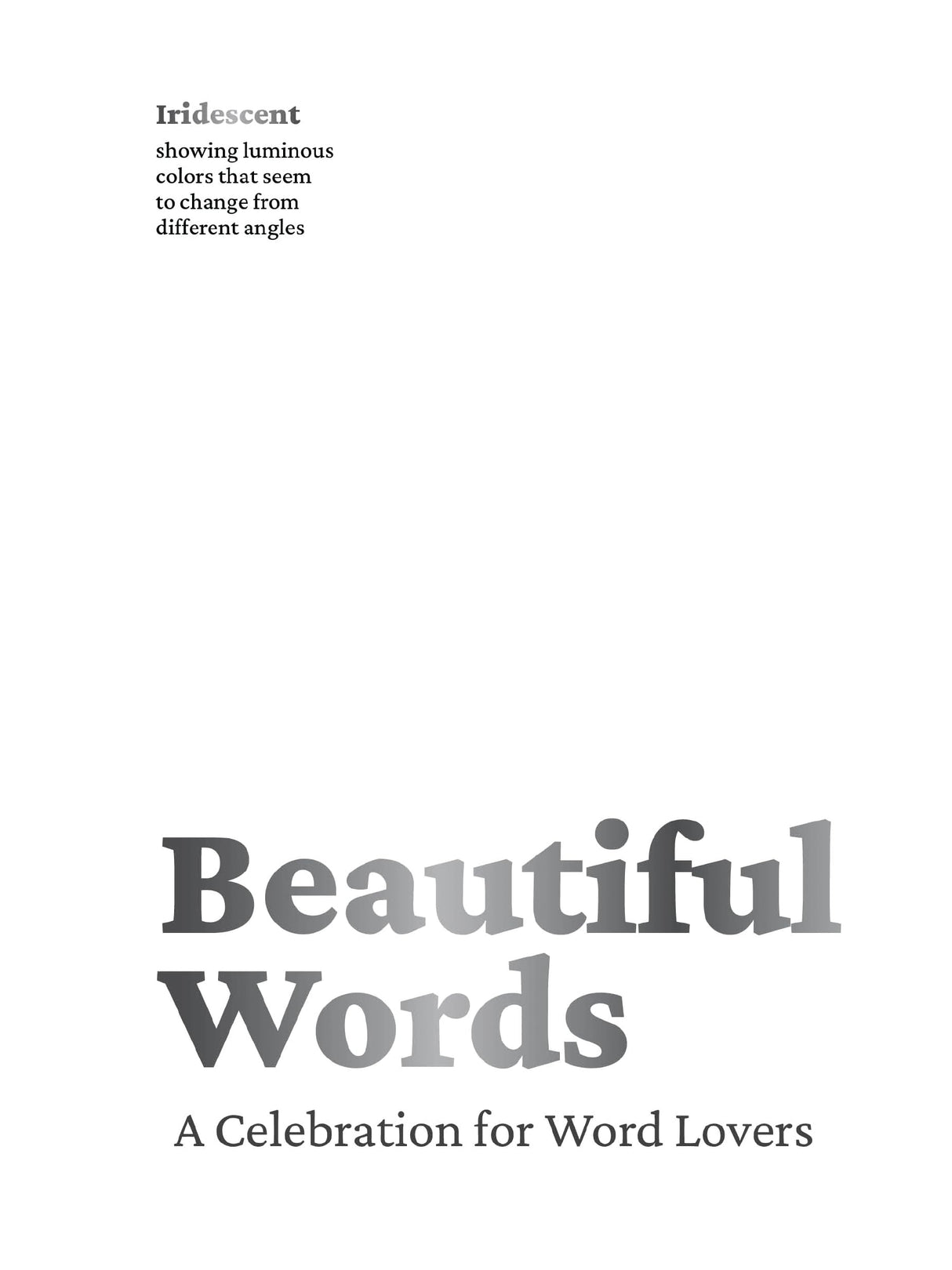 Beautiful Words: A Celebration for Word Lovers - Retail Maharaj