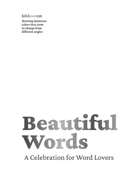 Beautiful Words: A Celebration for Word Lovers - Retail Maharaj
