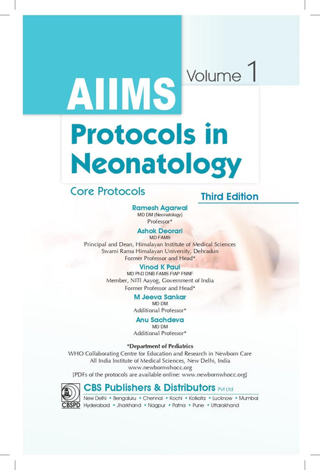 Aiims Protocols In Neonatology Core Protocols 2 Vol Set 3Ed (Pb 2025): 1,2 - Retail Maharaj