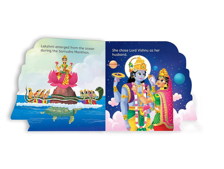 My First Shaped Board Book: Illustrated Goddess Laxmi Hindu Mythology Picture Book for Kids Age 2+ (Indian Gods and Goddesses) - Retail Maharaj