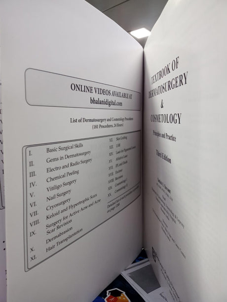 TEXTBOOK OF DERMATOSURGERY AND COSMETOLOGY PRINCIPLES AND PRACTICE WITH 2 DVDS 3ED (HB 2018) - Retail Maharaj