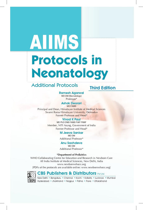 Aiims Protocols In Neonatology Additional Protocols 3Ed (Pb 2025) - Retail Maharaj