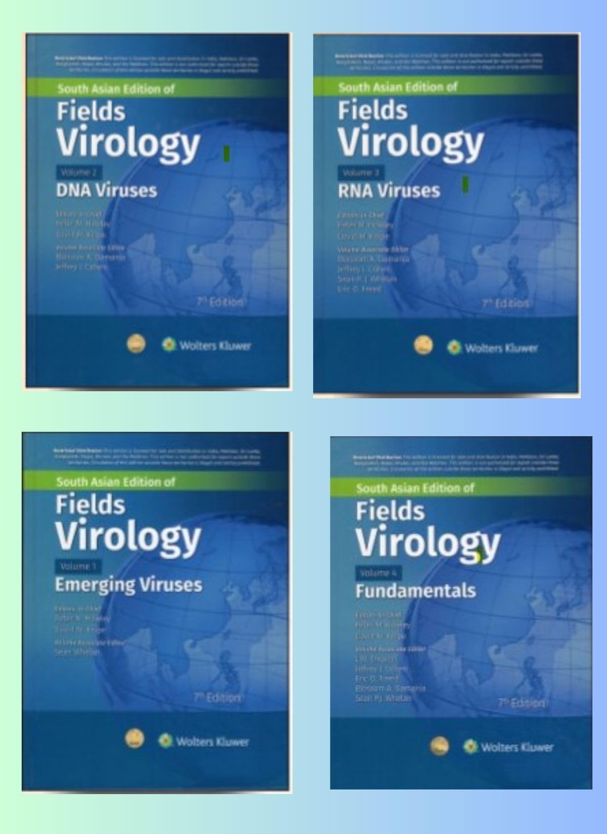 Fields Virology: Emerging Viruses, Fundamentals, DNA Viruses, RNA Viruses, (Vol 4 Set), 7th South Asian ed - Retail Maharaj