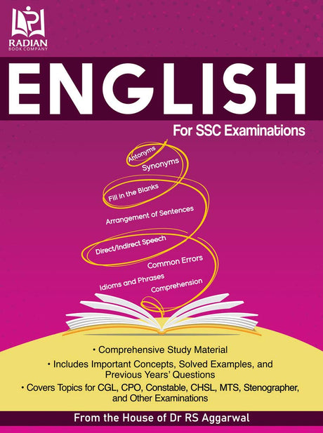 English for S.S.C. (Staff Selection Commission) Exam from the House of Dr. R.S. Aggarwal Includes Comprehensive Study Material - Retail Maharaj