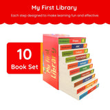My First Library: Box Set of 10 Board Books for Children | My Little Book of Early Learning for Kids | Learn ABCs, Numbers, Words, Colours & More | Kids Amazing Picture Book | Little Learner’s Library | Perfect Gift Set for Toddlers | First Step Learning - Retail Maharaj