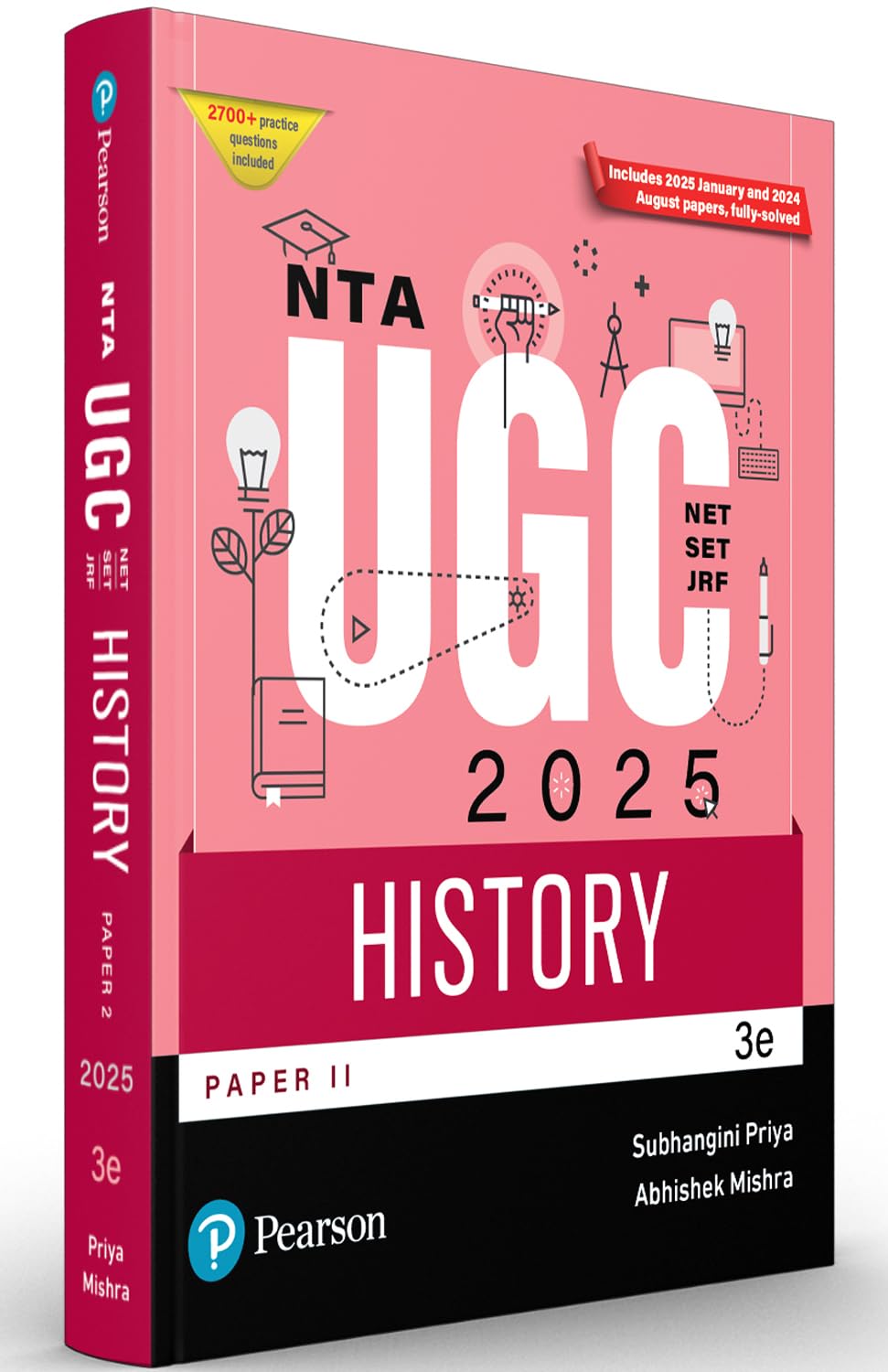Pearson NTA UGC NET Paper 2 History 2025 | SET, JRF | Includes 2025 January & 2024 August Papers fully solved | 2700+ Practice Questions | Previous Years’ Questions (2012-2024)| for Ample Practice | 5 Mock Tests to Simulate Examination Experience | 3rd Ed - Retail Maharaj