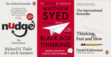 Nudge Improving Decisions About Health Wealth and Happiness, Black Box Thinking, Thinking Fast and Slow 3 Books Collection Set - Retail Maharaj