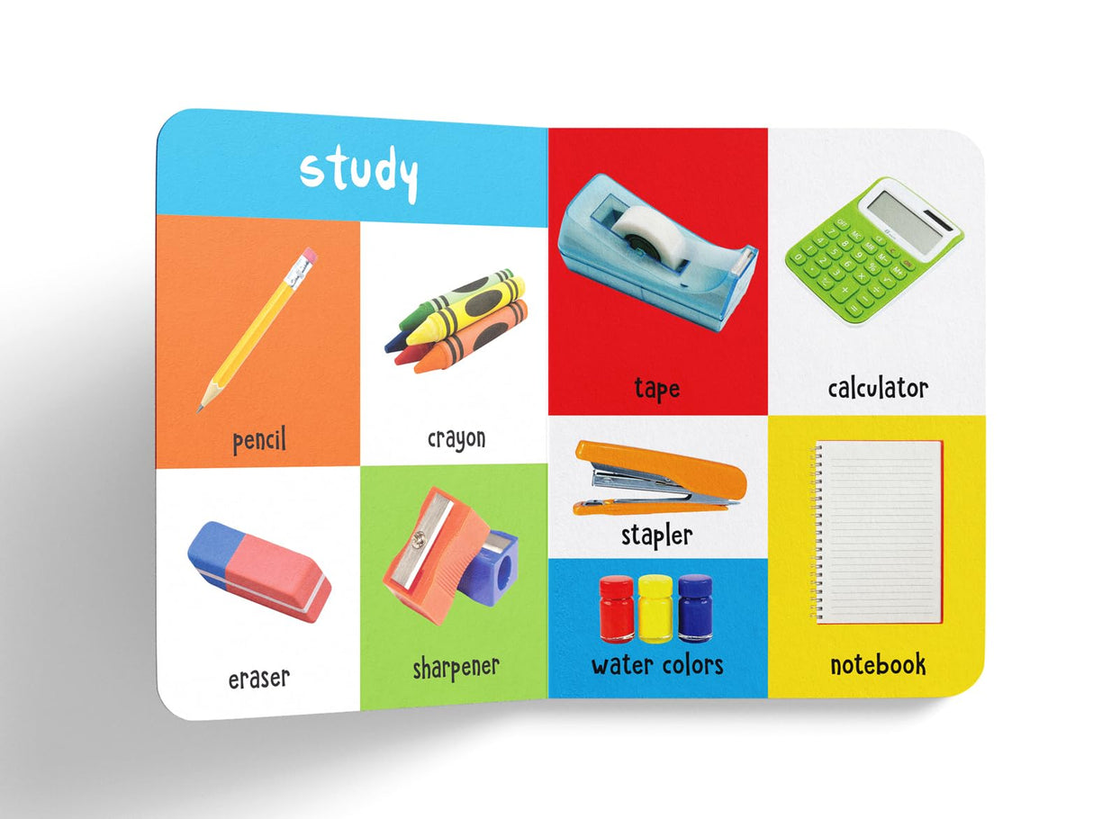 My First 100 Objects Around Us: Padded Board Book for Kids | Learn Names of Everyday Things at Home, School, Park & More with Bright Pictures | Early Learning Book for Babies, Toddlers & Preschoolers | Ages 0–5 Years - Retail Maharaj