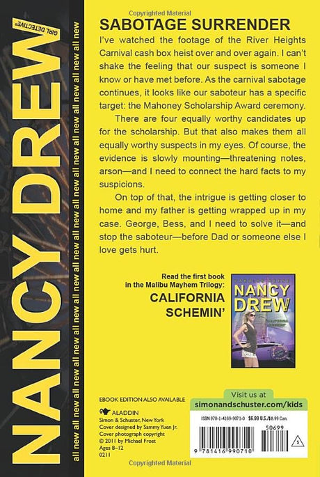 SABOTAGE SURRENDER: Book Three in the Sabotage Mystery Trilogy: Volume 44 (Nancy Drew (All New) Girl Detective) - Retail Maharaj
