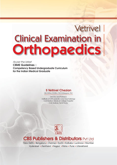 Vetrivel Clinical Examination In Orthopaedics [Paperback] S Vetrivel Chezian - Retail Maharaj