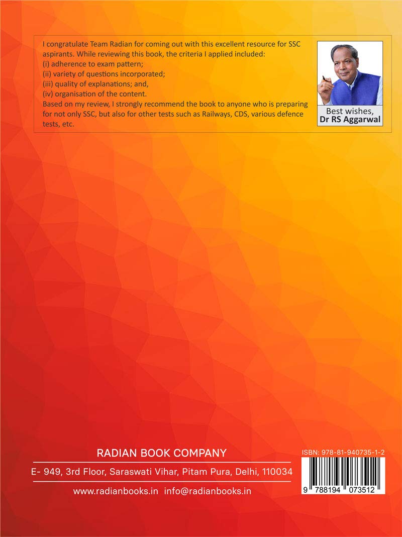 Mathematics For Ssc Examinations (From The House Of Dr Rs Aggarwal) - Retail Maharaj