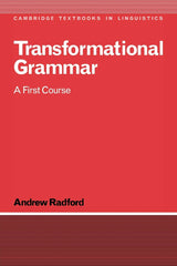 Transformational Grammar: A First Course (Cambridge Textbooks in Linguistics) - Retail Maharaj