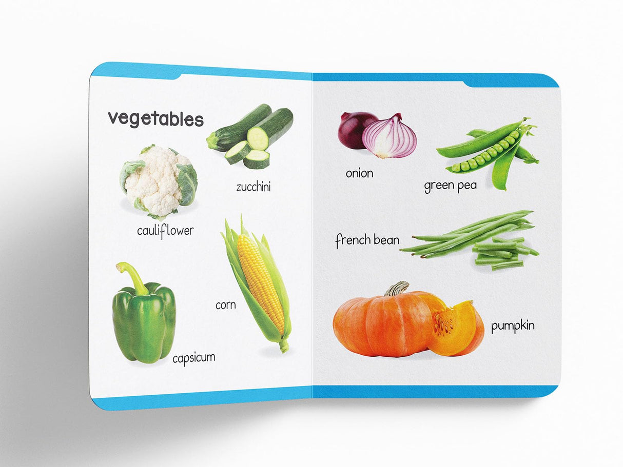 Early Learning Padded Book of Food: Board Book for Kids | Learn About Fruits, Vegetables, Meals, and Snacks with Bright, Engaging Pictures | Durable Padded Board Book for Babies, Toddlers & Preschoolers | Ages 0–5 Years - Retail Maharaj