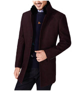 XQS Men's Custom Fit Stand Up Collar Woolen Trench Coat Jacket 2 M, 2, US M=China L, 2, US M=China L - Retail Maharaj