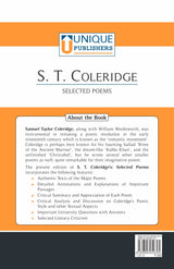 S.T. COLERIDGE Selected Poems A Critical Evaluation - Dr. S. Sen For B.A. Hons. & M.A. English - Retail Maharaj