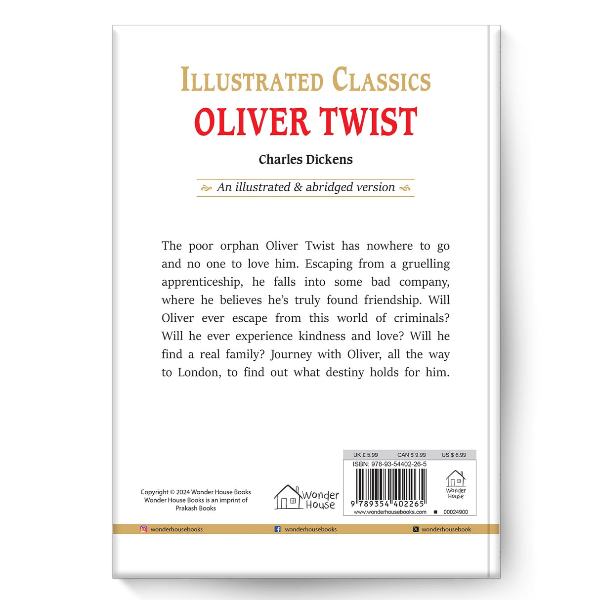 Oliver Twist : Illustrated Abridged Children Classics English Novel with Review Questions - Retail Maharaj