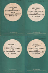 Journal Of Constitutional And Parliamentary Studies (Vol. Xl No. 1 To 4) - ( January -December 1977 )