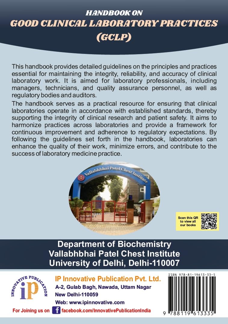 Handbook on Good Clinical Laboratory Practices (GCLP) - Retail Maharaj