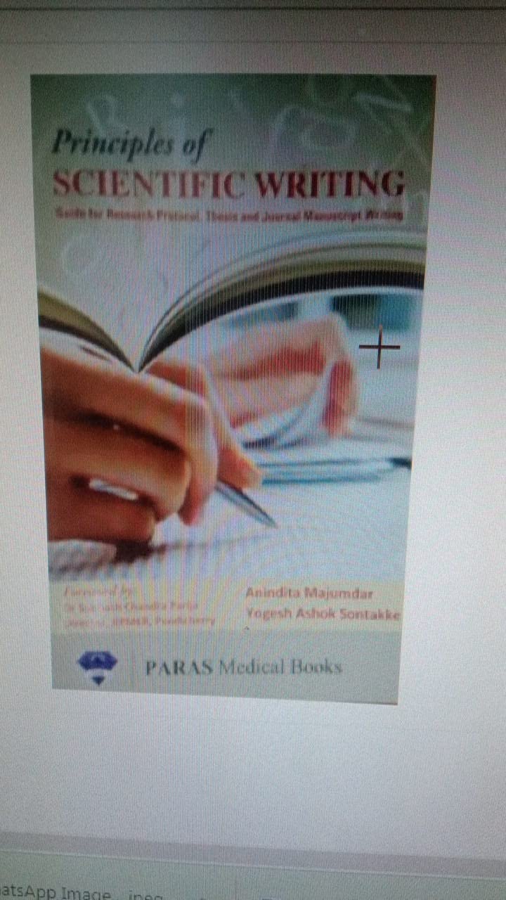 Principles of Scientific Writing, Anindita Majumdar - 1st, 2018.0