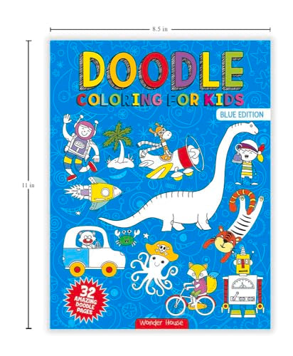 Doodle Coloring For Kids - Blue Edition - Retail Maharaj