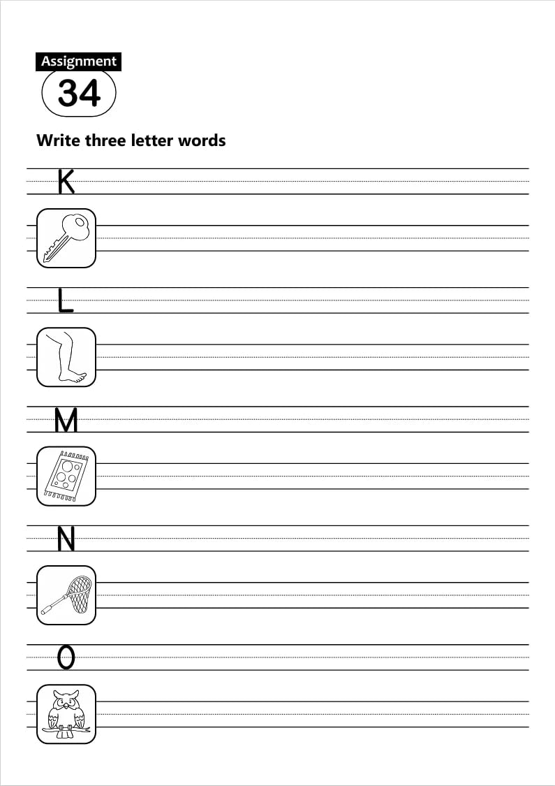 Fun And Learn Activity Book For Kids 2 & 3 Letter Words - Retail Maharaj