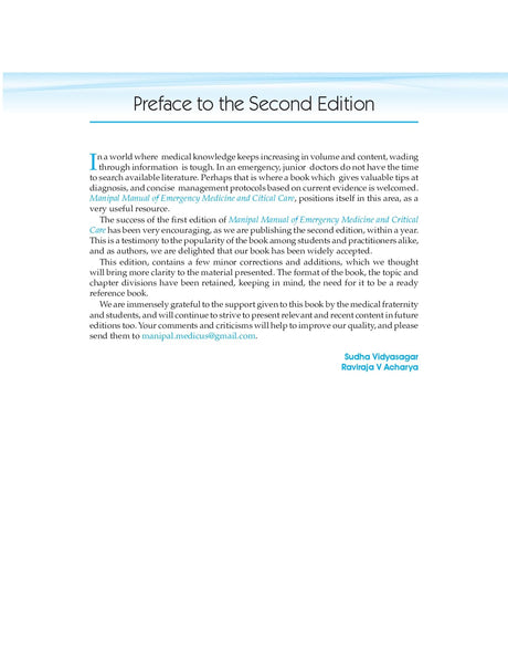 Manipal Manual Of Emergency Medicine And Critical Care 2Ed (Pb 2025) - Retail Maharaj