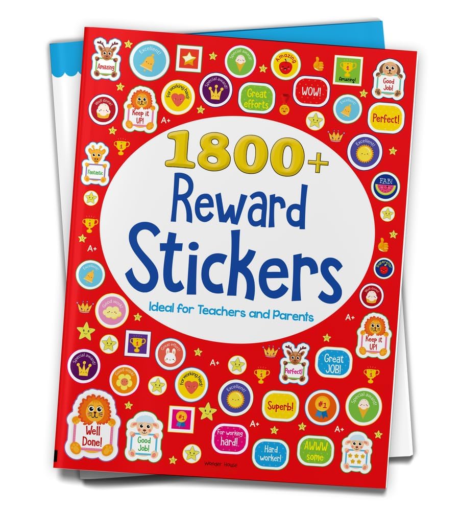 1800+ Reward Stickers - Ideal For Teachers And Parents: Sticker Book With Over 1800 Stickers to Boost The Morale of Kids - Retail Maharaj