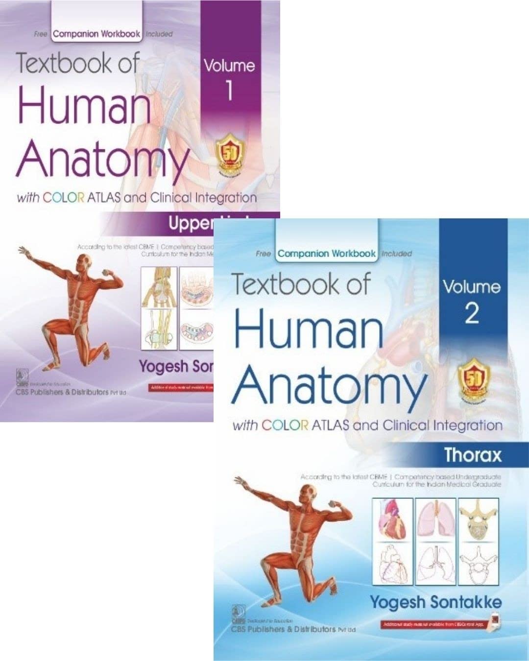 Textbook Of Human Anatomy With Color Atlas And Clinical Integration 2 Vol Set (Vol 1- Upper Limb Vol 2 - Thorax) With Companion Workbook (Pb 2024) - Retail Maharaj