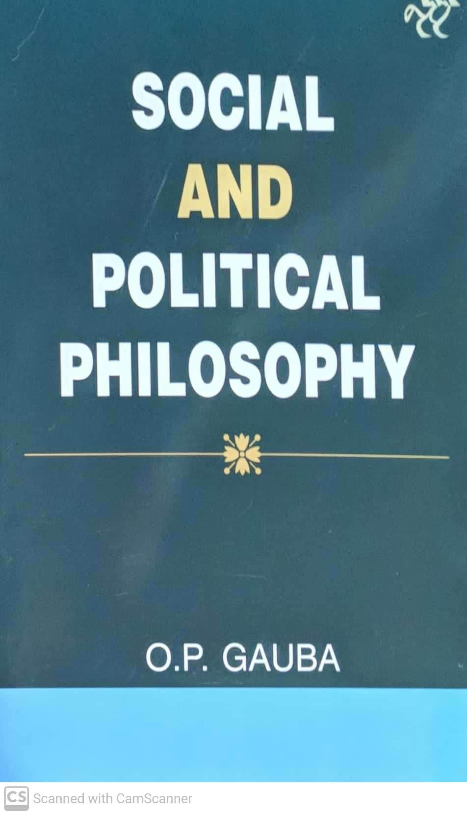 Social and Political Philosophy - Retail Maharaj